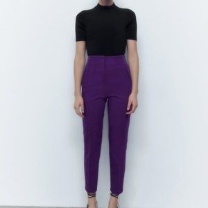 Zara Purple High Waisted Pants